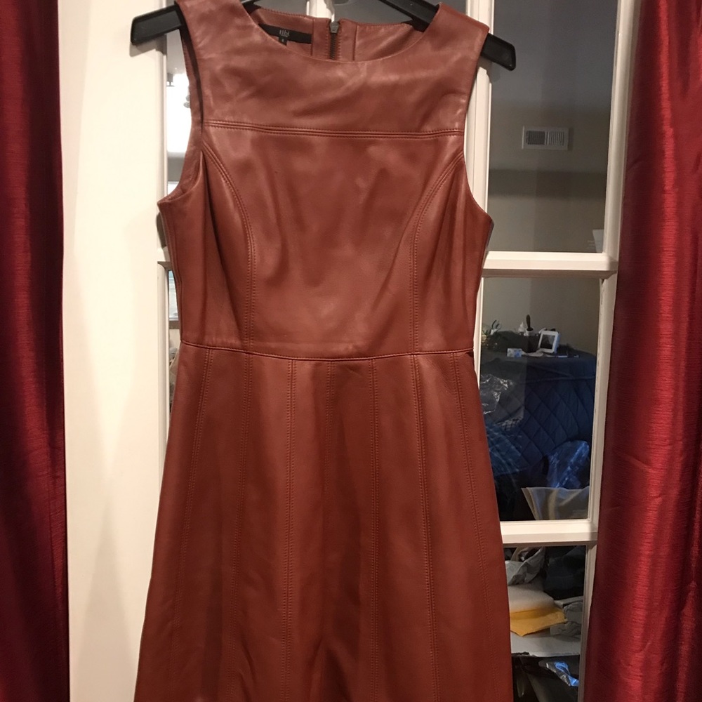 Tibi leather dress